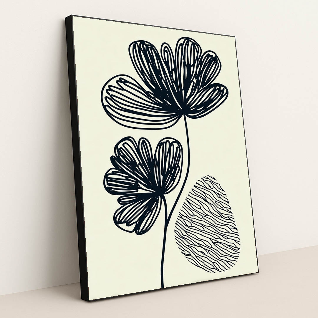 Nocturne Bloom II by Wall Gusto™ - Black Frame Stretchiez