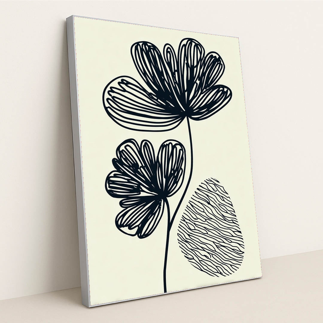 Nocturne Bloom II by Wall Gusto™ - Silver Frame Stretchiez