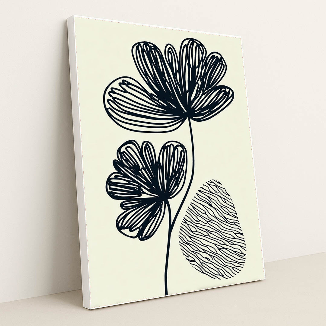 Nocturne Bloom II by Wall Gusto™ - White Frame Stretchiez