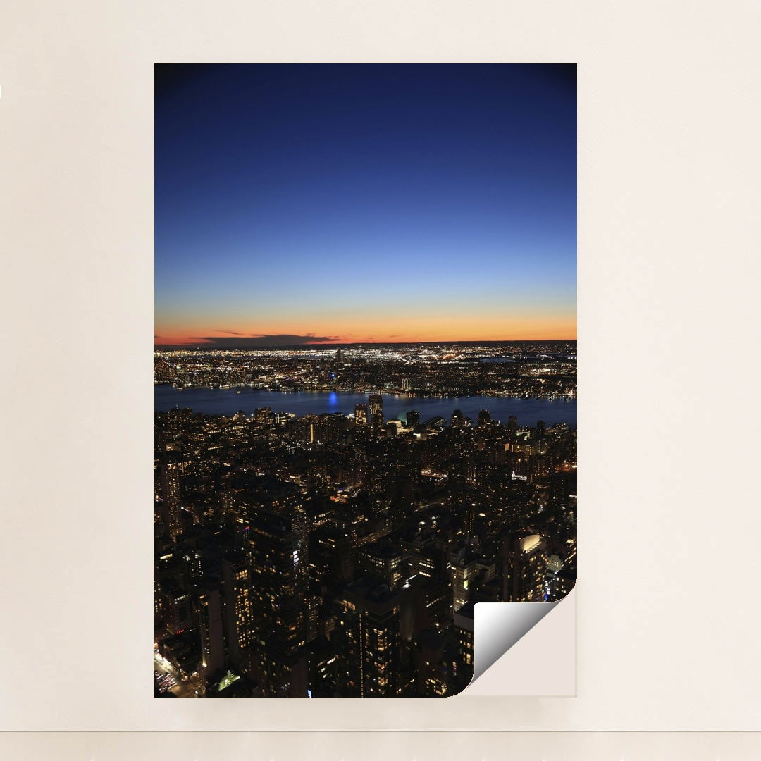 Twilight Skyline of New York City by Kendrick Chen - Peeliez