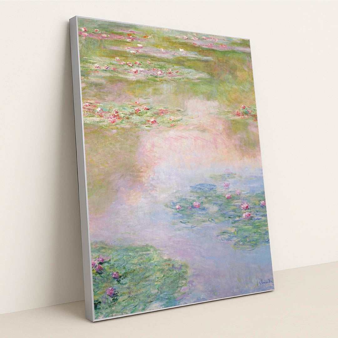 Nymphéas (1907) by Claude Monet - Silver Frame Stretchiez