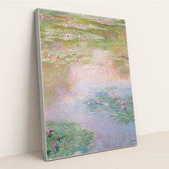 Nymphéas (1907) by Claude Monet - Silver Frame Stretchiez