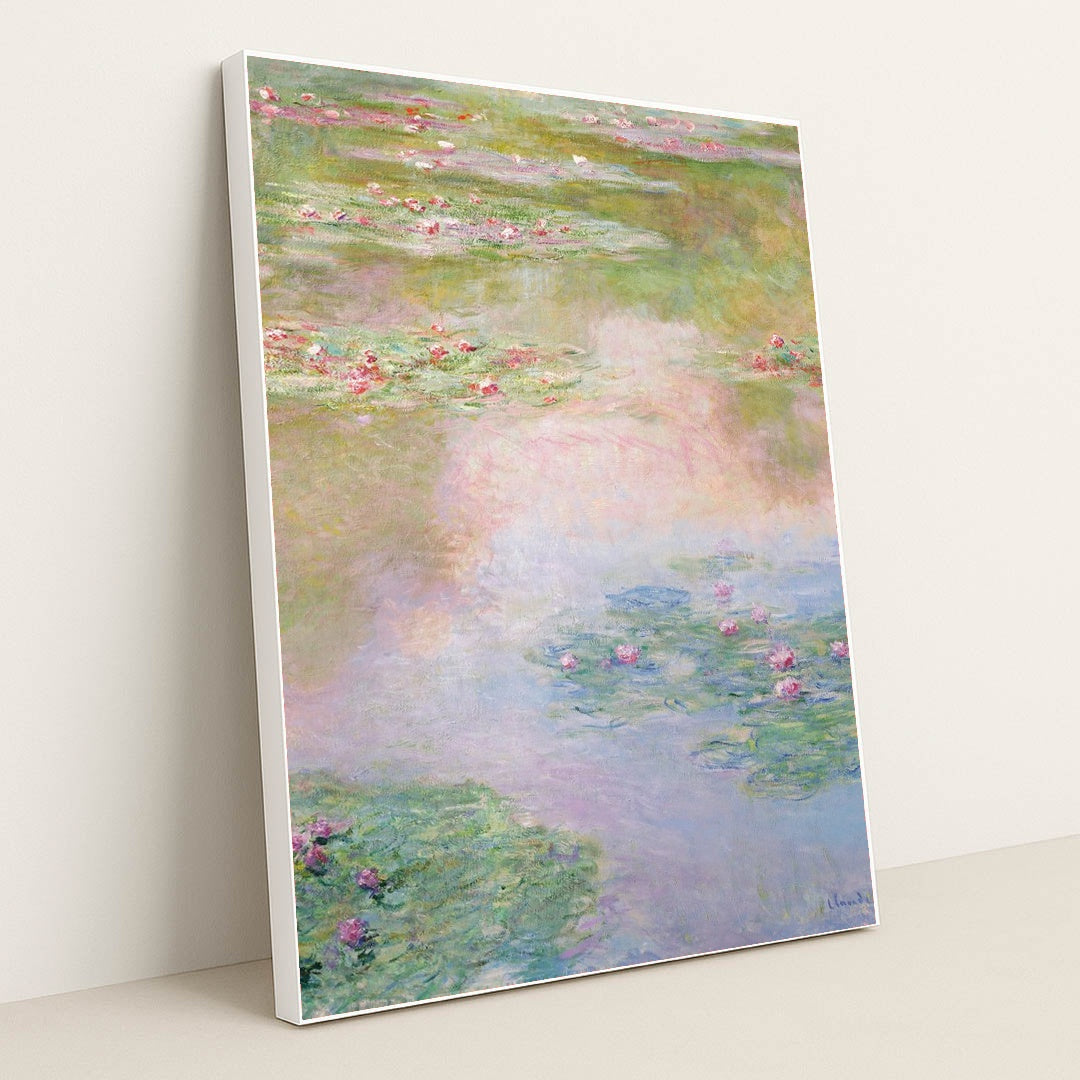 Nymphéas (1907) by Claude Monet - White Frame Stretchiez