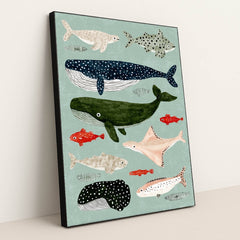 Ocean Friends by Melissa King - Black Frame Stretchiez