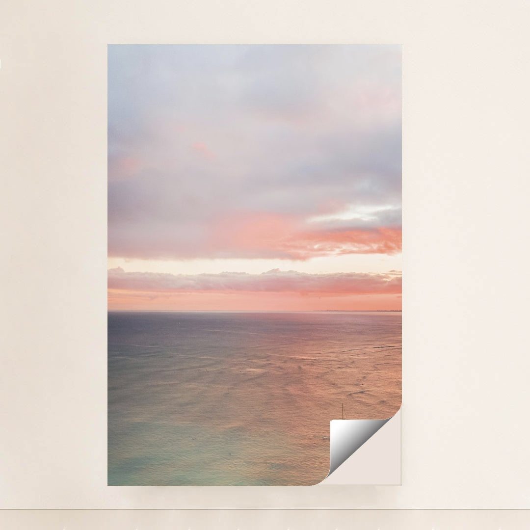 Ocean Sunset Pink Sky by Jess Loiterton - Peeliez