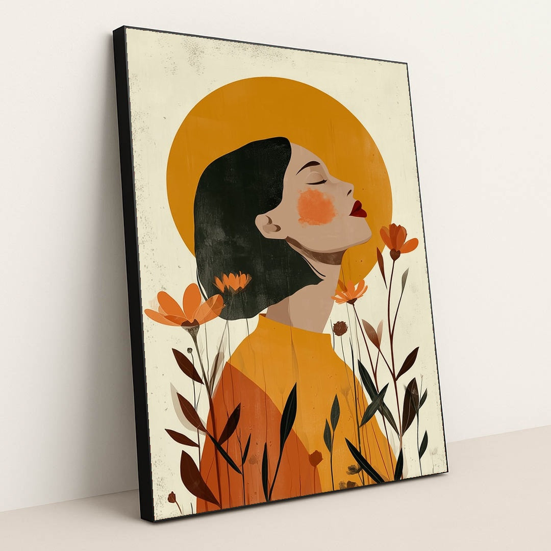 Ocher Sun by Sarah Jones - Black Frame Stretchiez