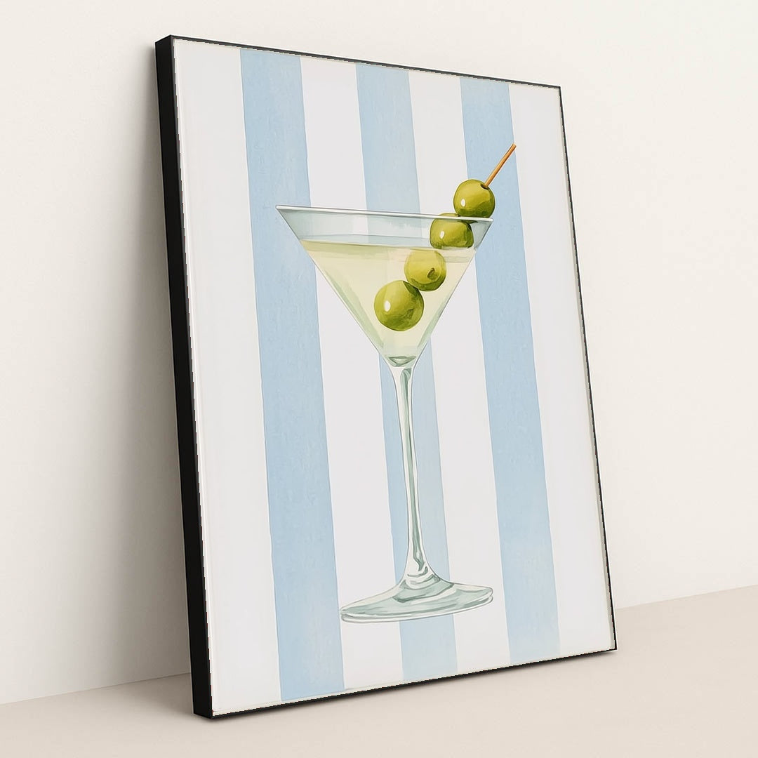 Olives & Stripes by Lila Thorne - Black Frame Stretchiez