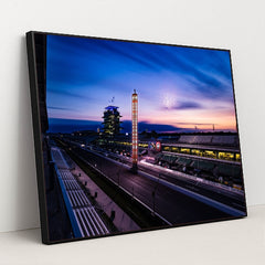 Pagoda and Pylon — 109th Running of the Indianapolis 500 | Full Speed by Karl Zemlin - Black Frame Stretchiez