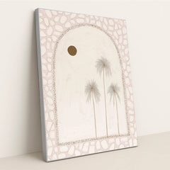 Palms in Pale Gold by Celeste - Silver Frame Stretchiez
