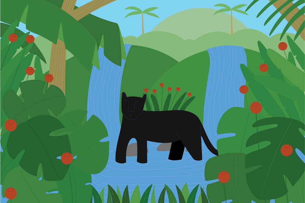 Majestic Panther in the Jungle by Luisa Roth