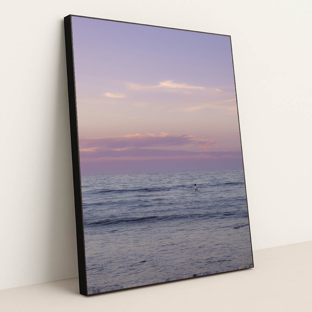 Pastel Ocean Sunset by Fernando Gutierrez - Black Frame Stretchiez