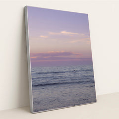 Pastel Ocean Sunset by Fernando Gutierrez - Silver Frame Stretchiez