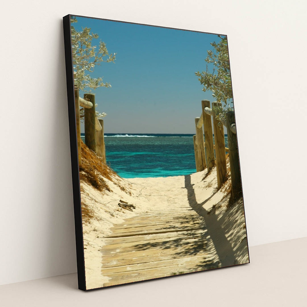 Path to the Ocean by Chris Galbraith - Black Frame Stretchiez