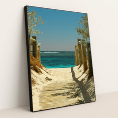 Path to the Ocean by Chris Galbraith - Black Frame Stretchiez