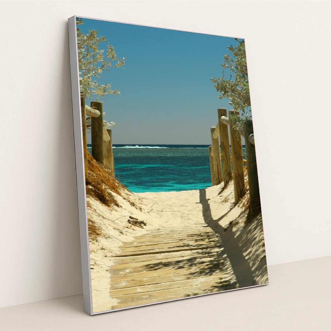 Path to the Ocean by Chris Galbraith - Silver Frame Stretchiez