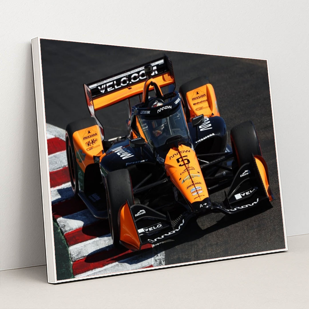 Pato O'Ward — Java House Grand Prix of Monterey | Full Speed by Joe Skibinski - White Frame Stretchiez