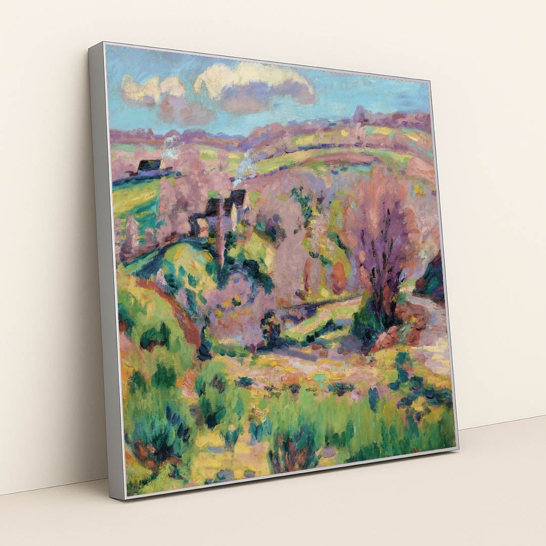 Paysage de la Creuse, au printemps by Armand Guillaumin - Silver Frame Stretchiez