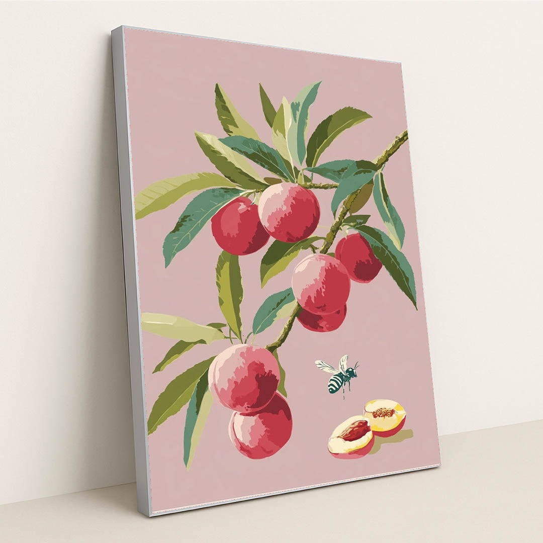 Peaches for Picking by Melissa King - Silver Frame Stretchiez