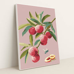 Peaches for Picking by Melissa King - White Frame Stretchiez