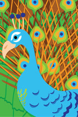 Viyanca - A blue bird with green feathers on a green background