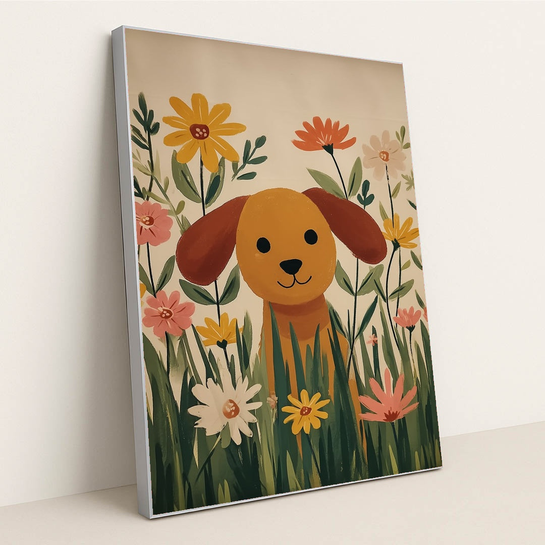 Peek-a-Boo Puppy by Melissa King - Silver Frame Stretchiez