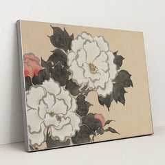 Peonies (Fukamigusa) (1909-1910) by Kamisaka Sekka - Silver Frame Stretchiez