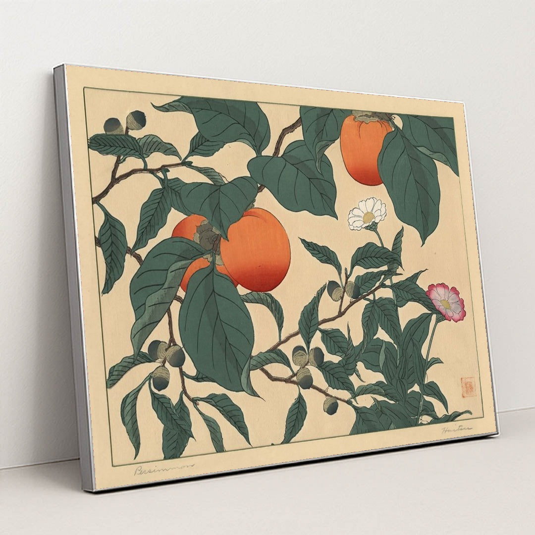Persimmon (1920s) by Sakai Hōitsu - Silver Frame Stretchiez