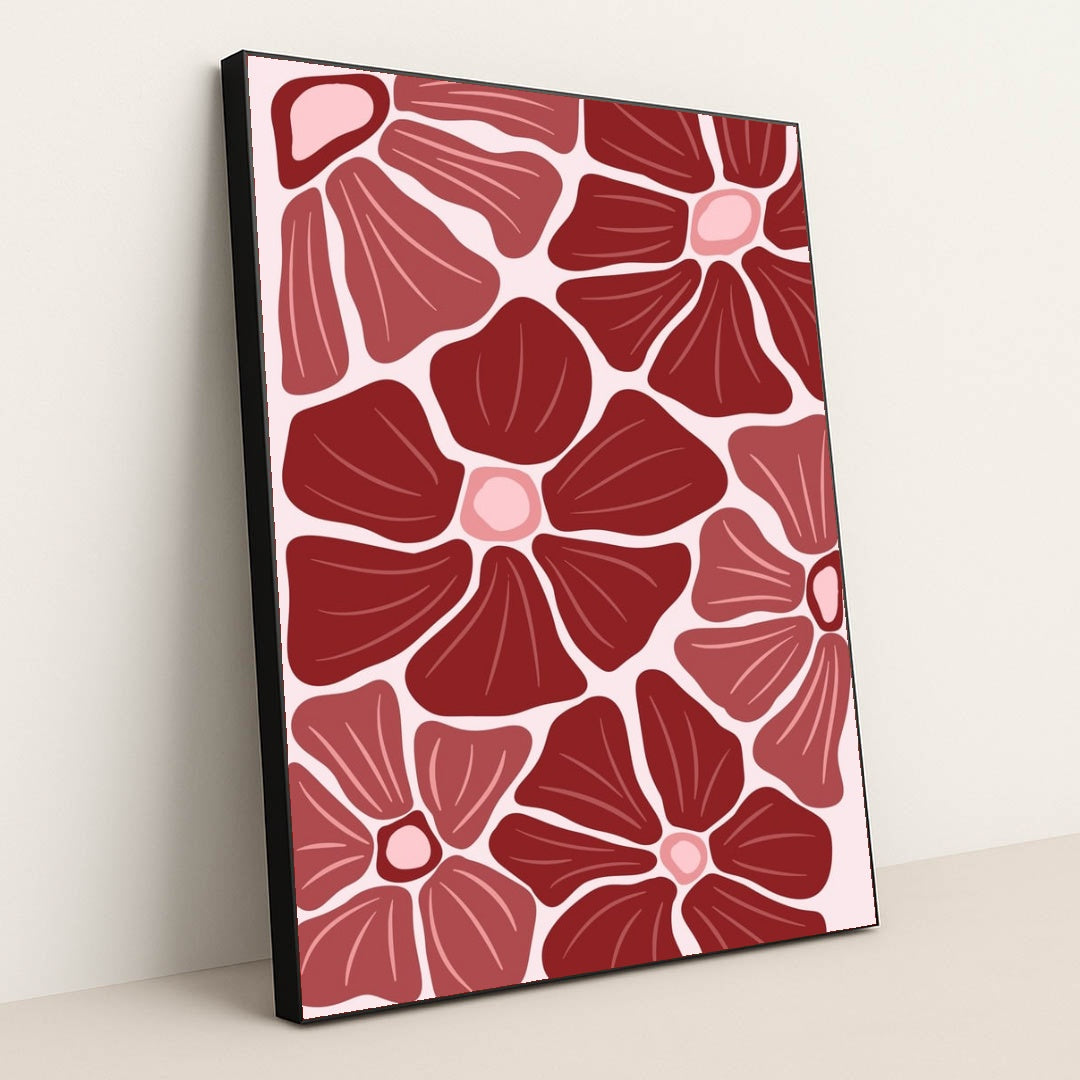 Petal Mosaic by Ashley Chow - Black Frame Stretchiez