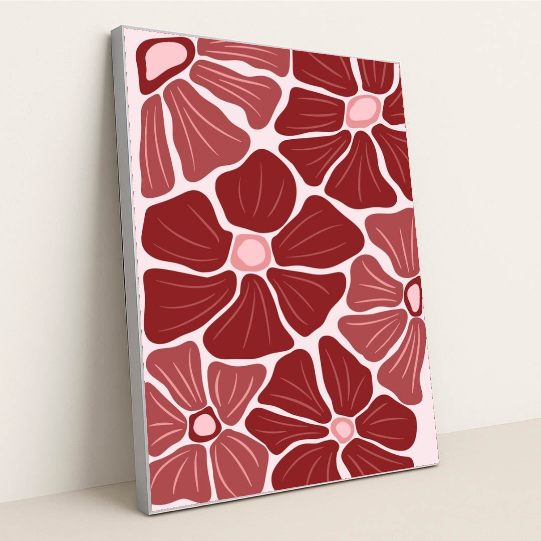 Petal Mosaic by Ashley Chow - Silver Frame Stretchiez