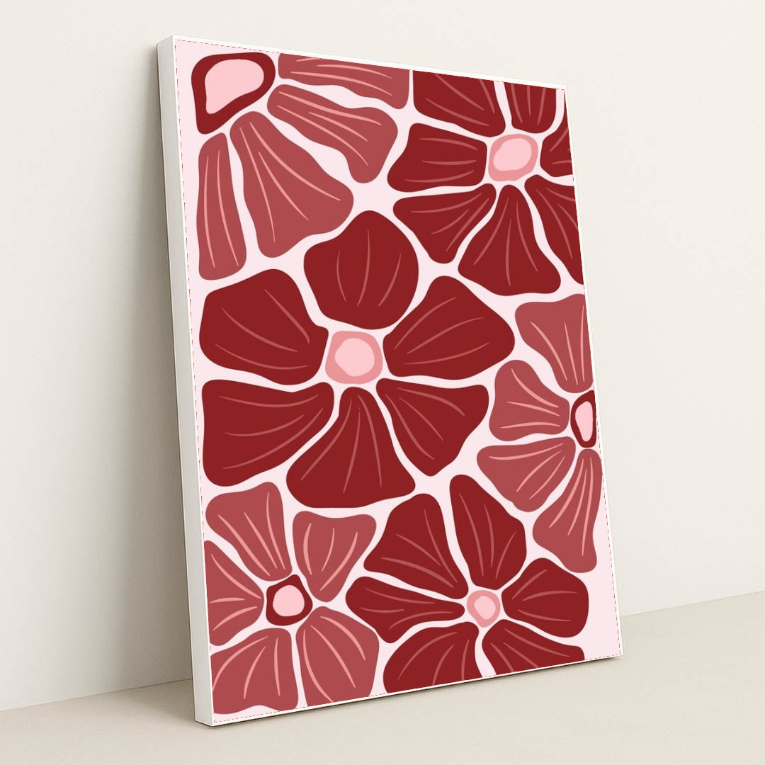 Petal Mosaic by Ashley Chow - White Frame Stretchiez