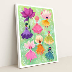 Petal Pixies' by Melissa King - White Frame Stretchiez