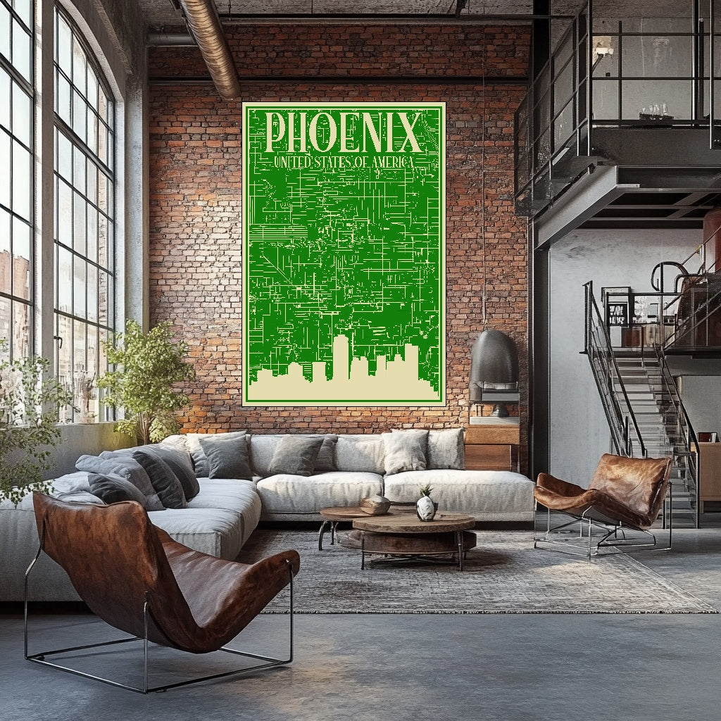 Blueprint of Phoenix Cityscape and Architecture by Anonymous - Mockup 1
