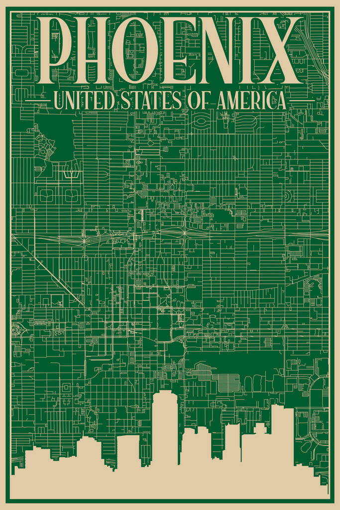 Blueprint of Phoenix Cityscape and Architecture by Anonymous