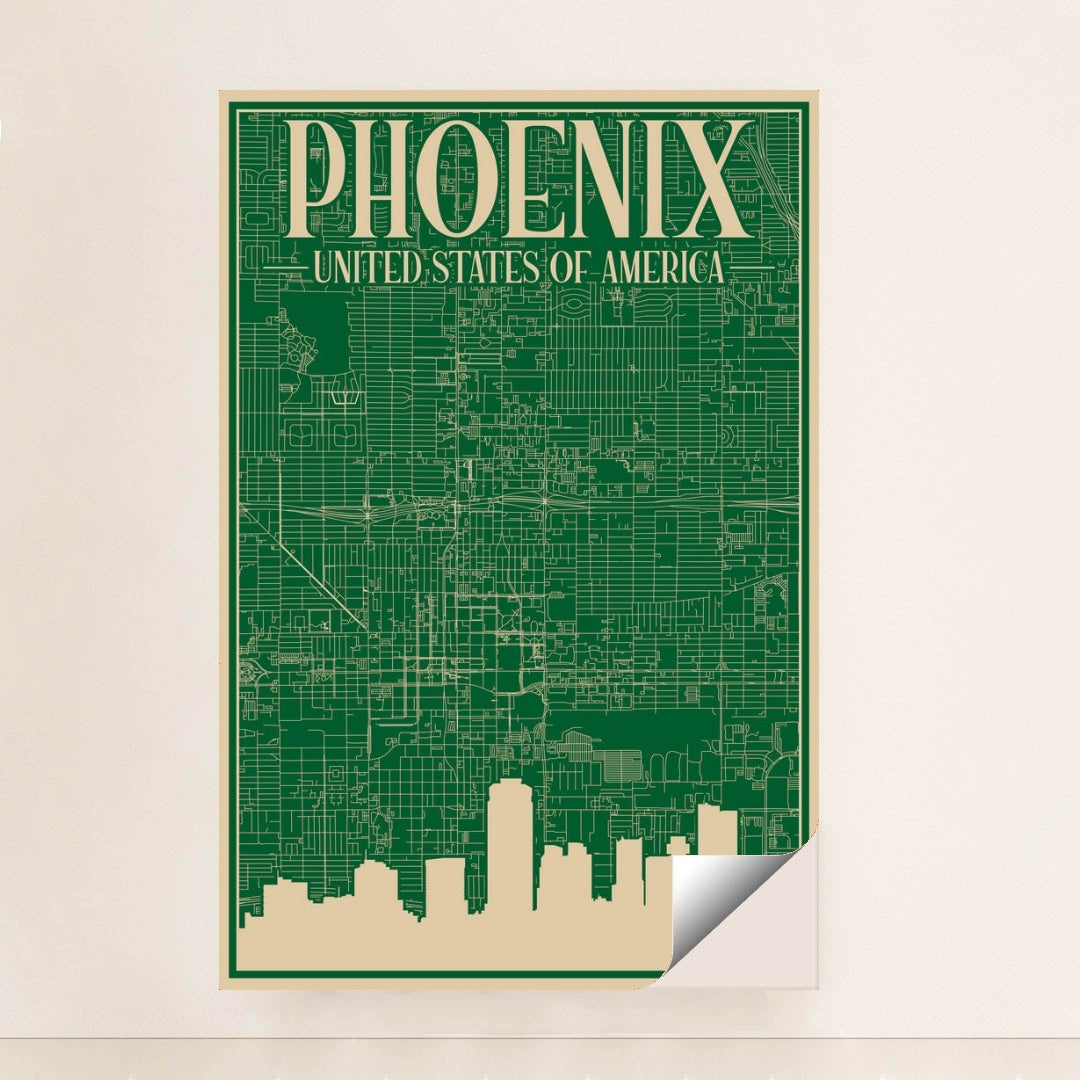 Blueprint of Phoenix Cityscape and Architecture by Anonymous - Peeliez