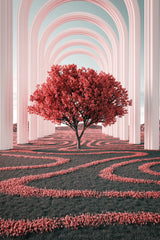 Pink Blossom Tree Under Arches by A Chosen Soul
