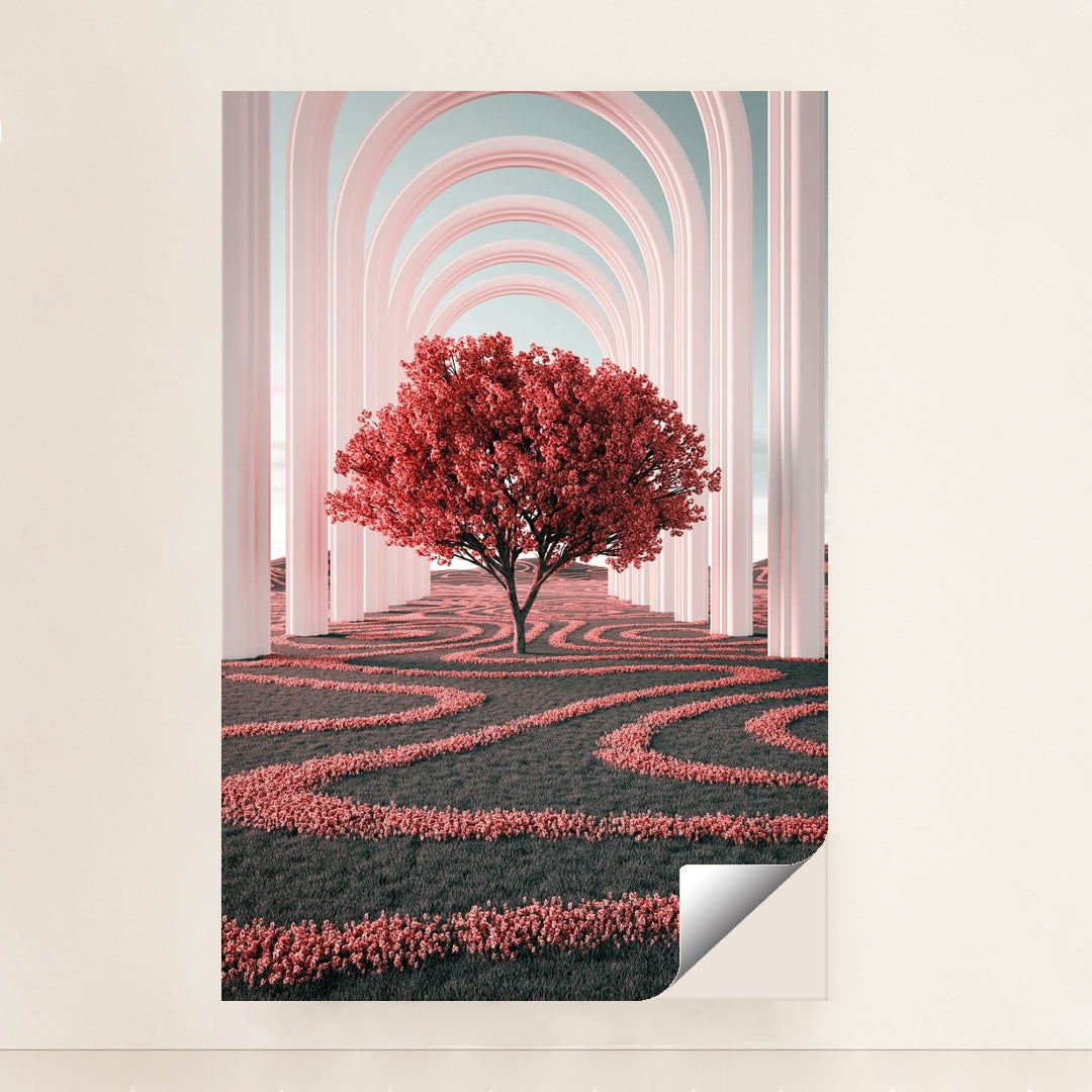 Pink Blossom Tree Under Arches by A Chosen Soul - Peeliez