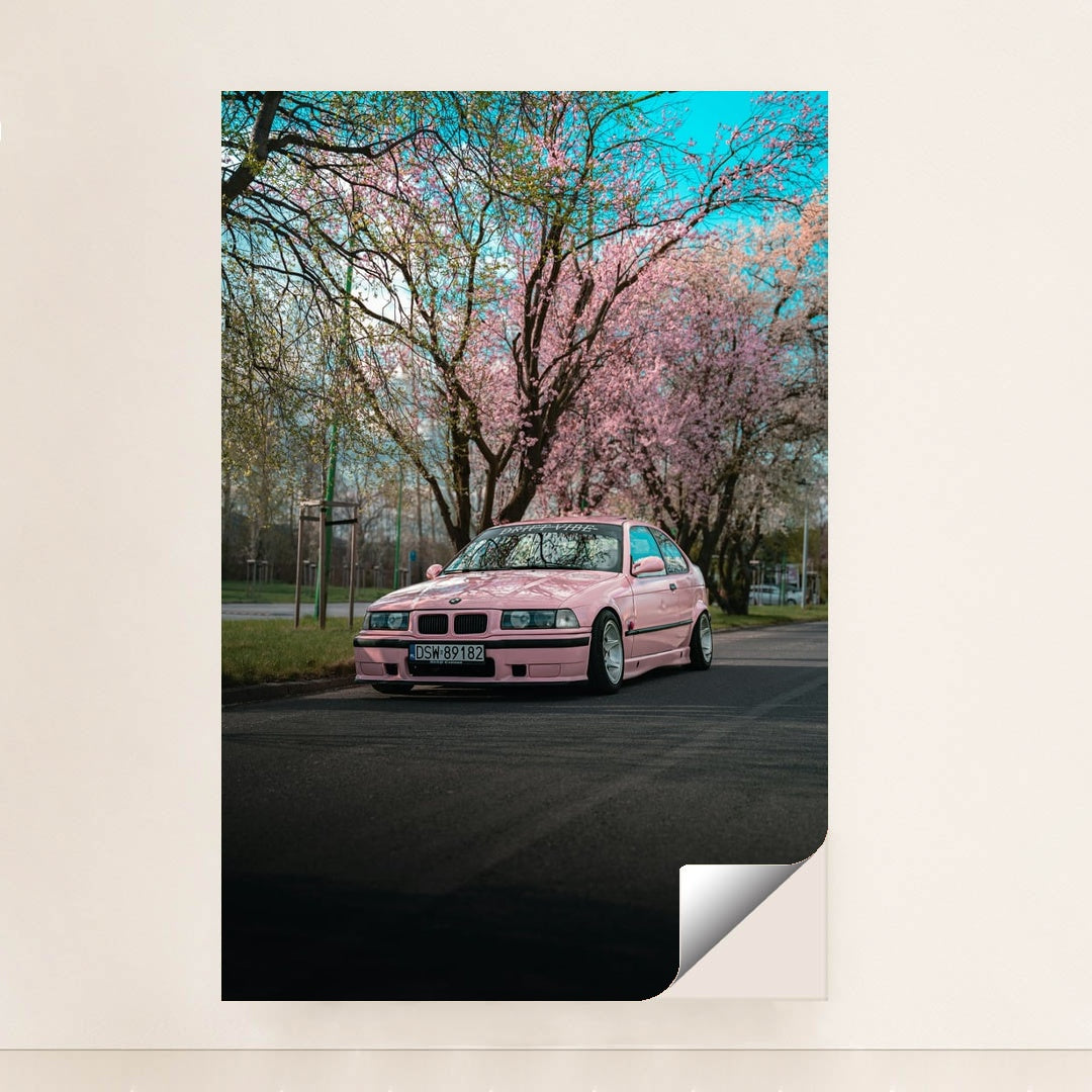 Pink E36 Under Sakura by Martin Błaszkiewicz - Peeliez