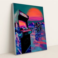 Pixel Horizon by Remi Kaze - Silver Frame Stretchiez