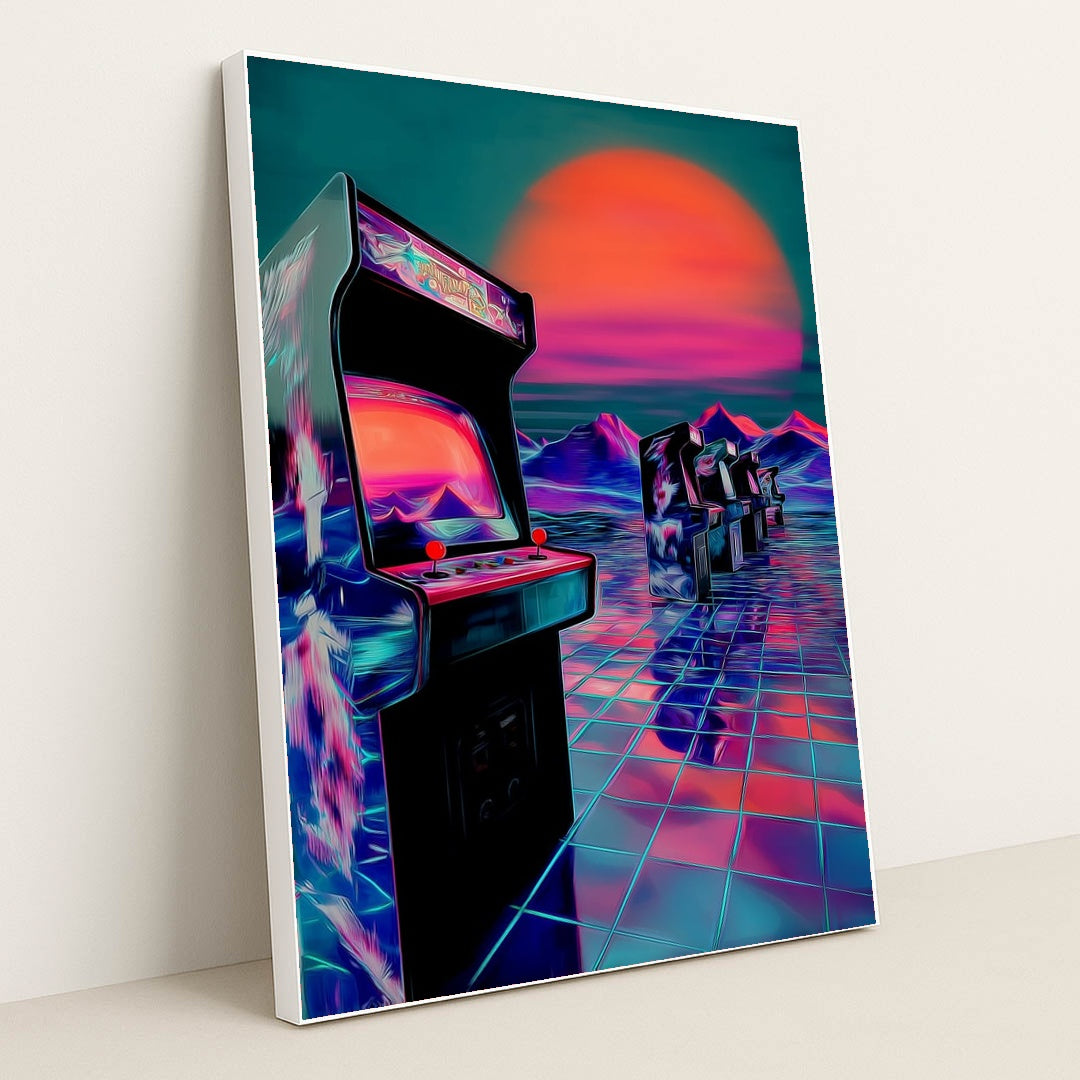 Pixel Horizon by Remi Kaze - White Frame Stretchiez
