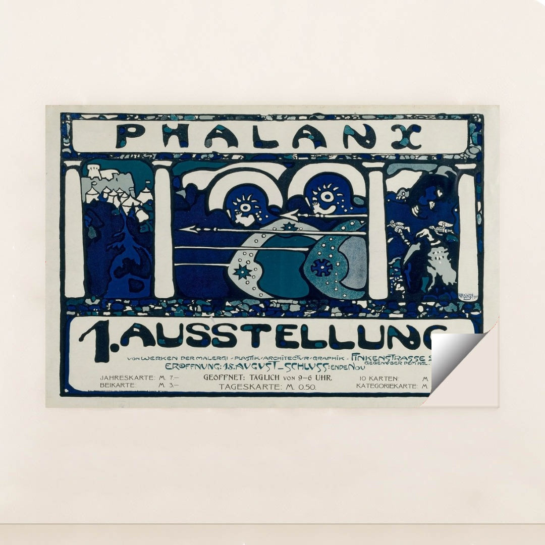 Plakat für die erste Ausstellung der Phalanx (1901) by Wassily Kandinsky - Peeliez