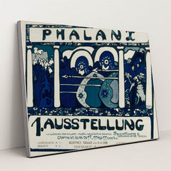 Plakat für die erste Ausstellung der Phalanx (1901) by Wassily Kandinsky - Silver Frame Stretchiez