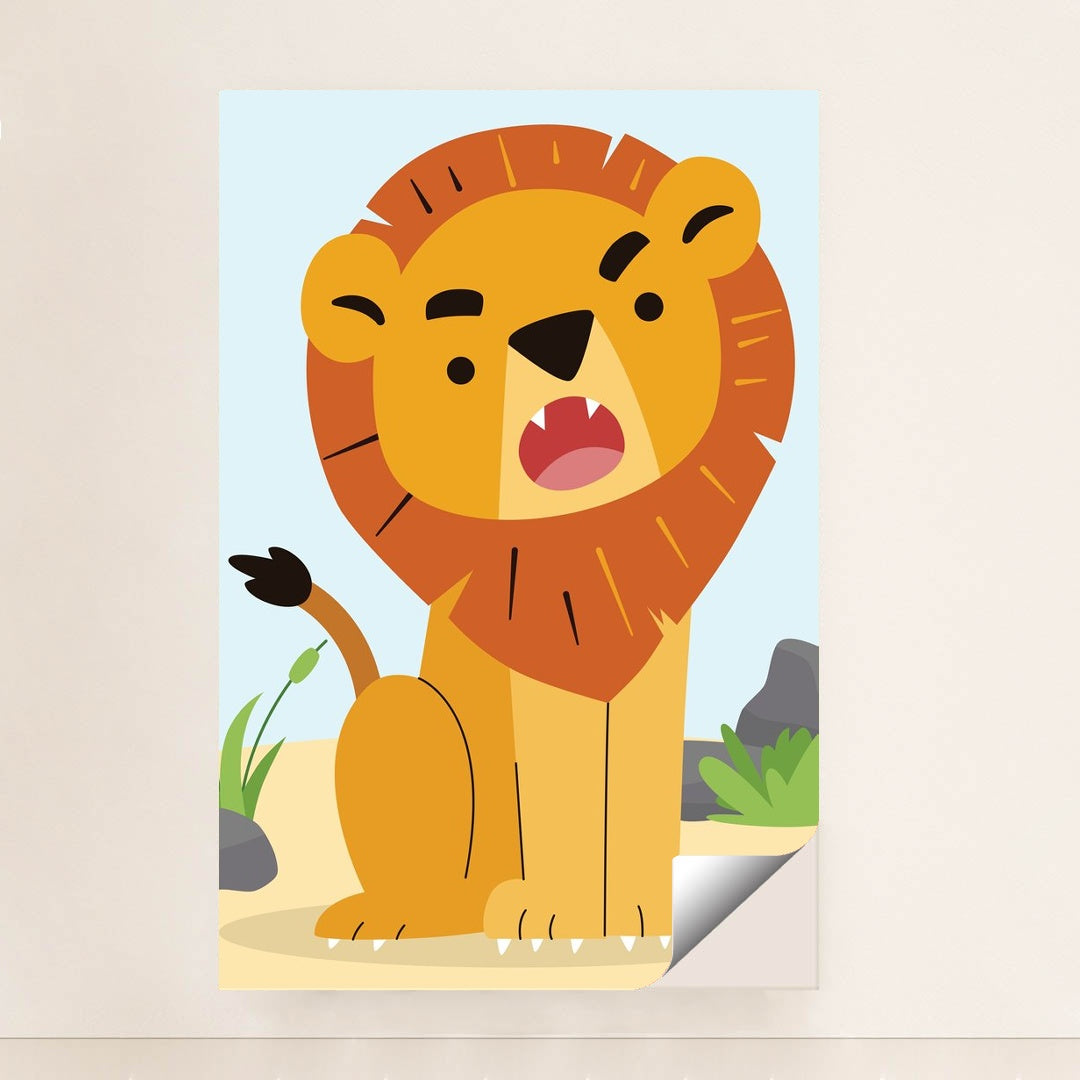 Playful Cartoon Lion by Zulfahmi Al Ridhawi - Peeliez