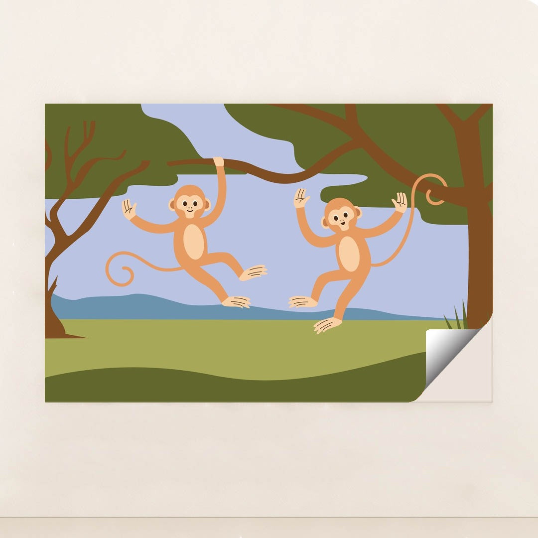 Playful Monkeys in a Tree by Silverfork Studio - Peeliez