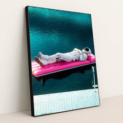 Poolside Orbit by Cash Macanaya - Black Frame Stretchiez