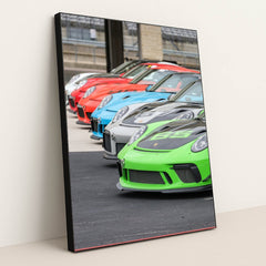 Porsche 911 GT3 Cup Lineup by Wes Tindel - Black Frame Stretchiez