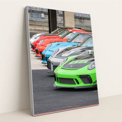 Porsche 911 GT3 Cup Lineup by Wes Tindel - Silver Frame Stretchiez