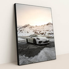 Porsche 911 GT3 in Alpine Stillness by Laurent Perren - Black Frame Stretchiez