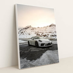 Porsche 911 GT3 in Alpine Stillness by Laurent Perren - White Frame Stretchiez