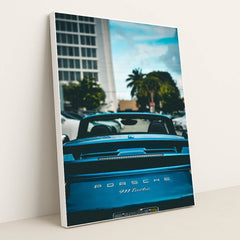 Porsche 911 Turbo Convertible in the City by Andras Vas - White Frame Stretchiez