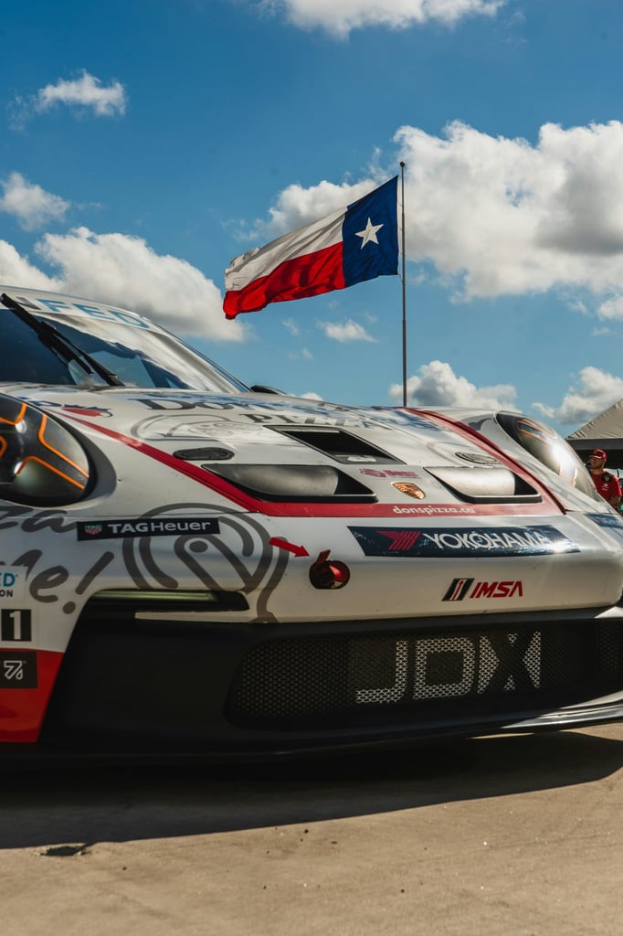 Porsche Race Car Under the Texas Sky by Muyenda Burnett